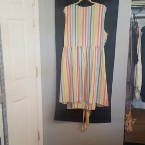 Wrap around plus size dress .